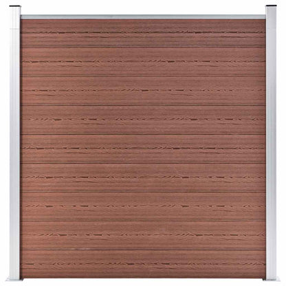 WPC Zaun-Set 1 Quadrat + 1 Schräge 273x186 cm Braun
