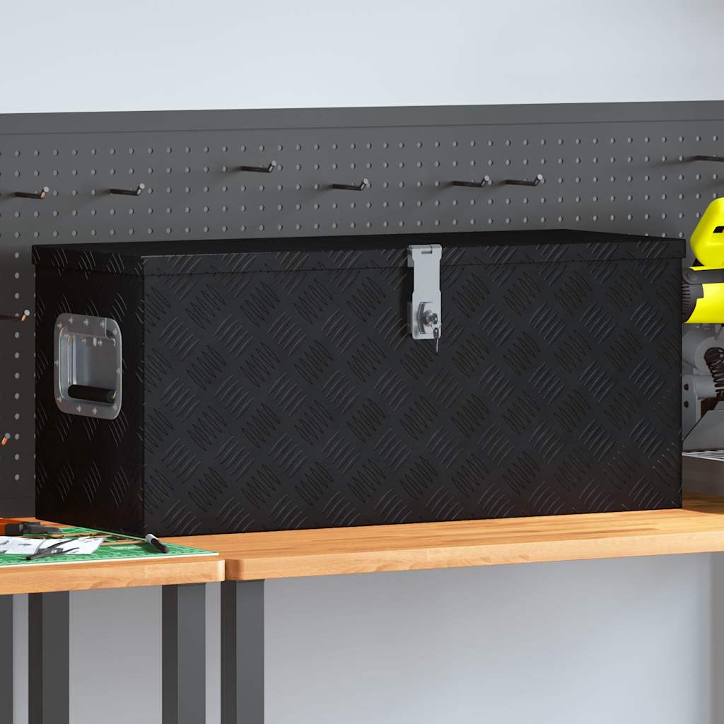 Aluminiumkiste 80×30×35 cm Schwarz