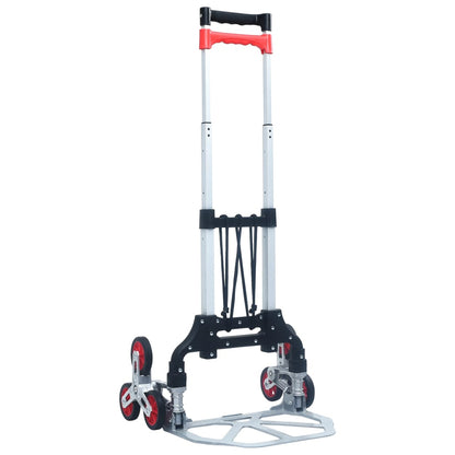 Trappetransportvogn Sammenklappelig 70 kg Aluminium Sølv