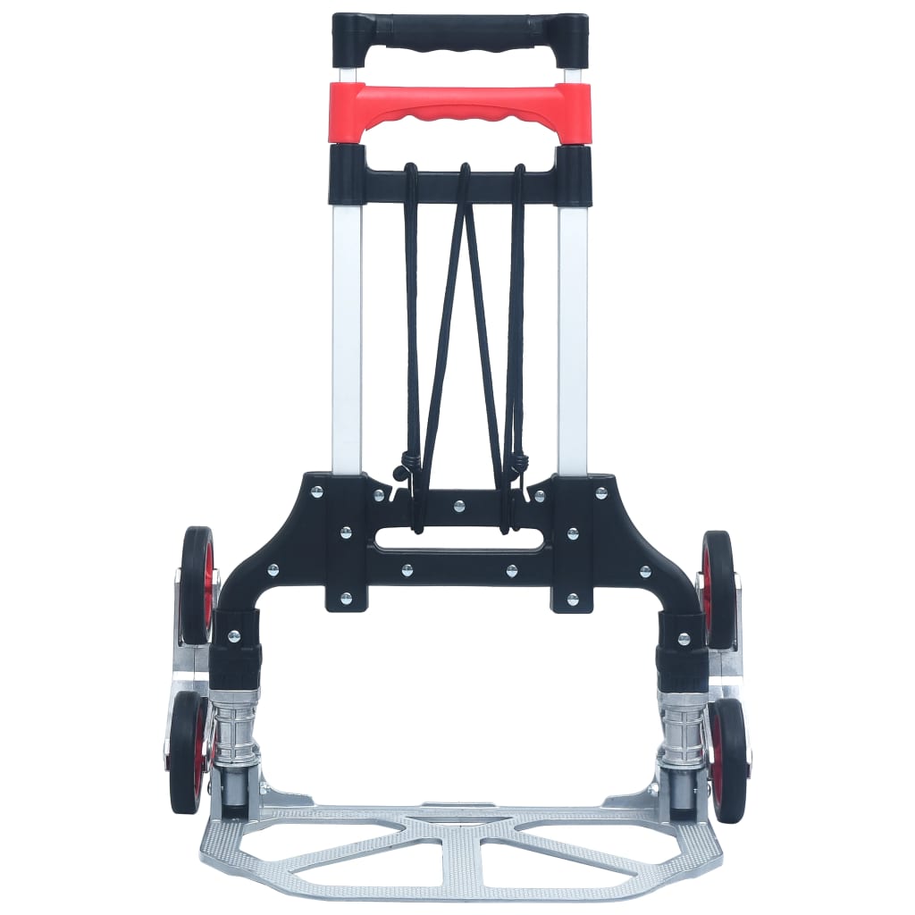 Trappetransportvogn Sammenklappelig 70 kg Aluminium Sølv