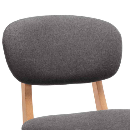 Barhocker 2 Stk. Dunkelgrau Stoff