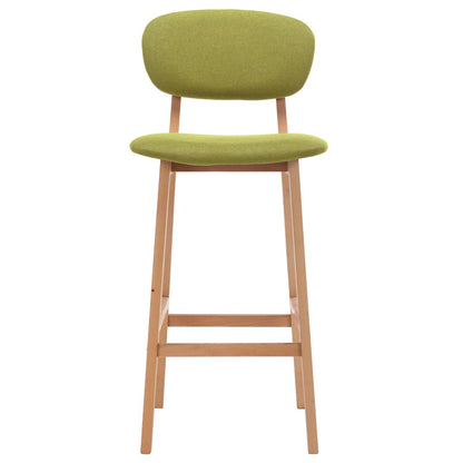 Barhocker 2 Stk. Grün Stoff