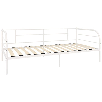 Tagesbett-Rahmen Weiß Metall 90×200 cm
