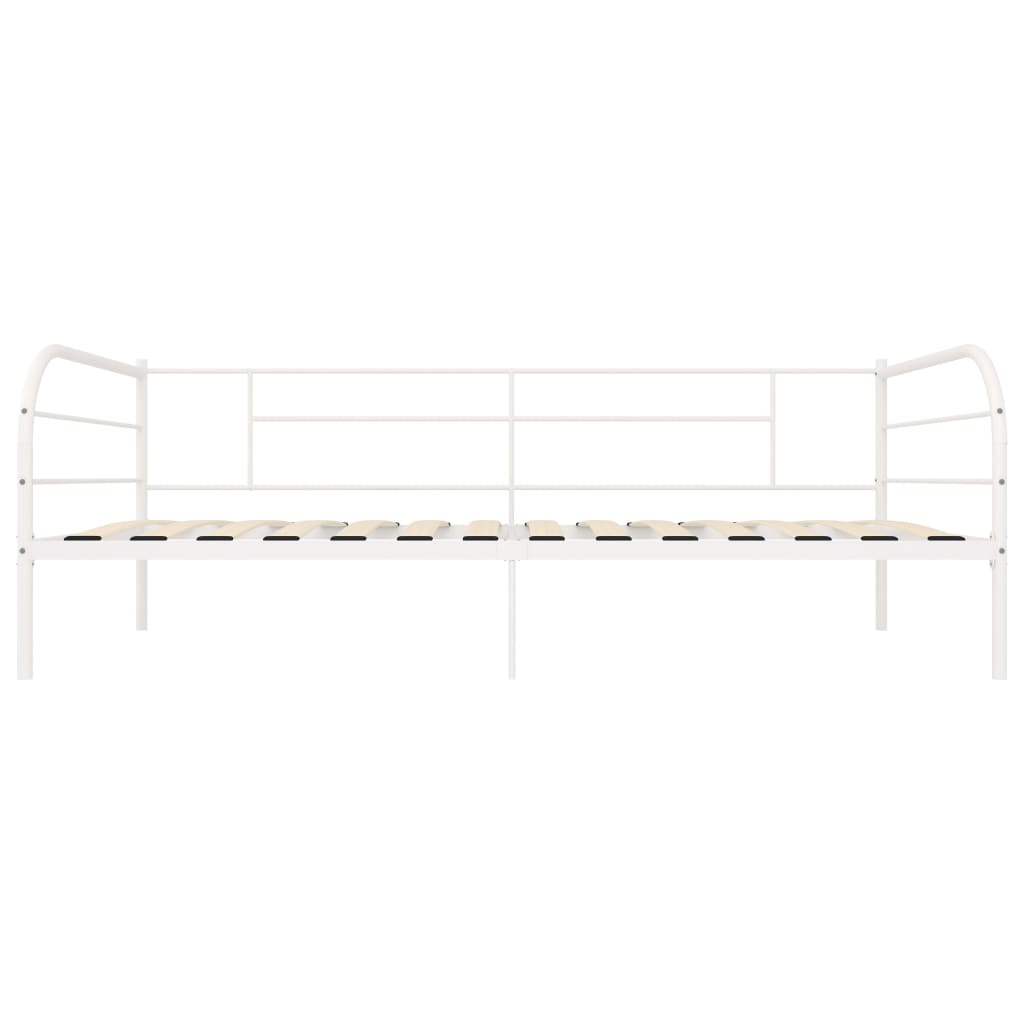 Tagesbett-Rahmen Weiß Metall 90×200 cm