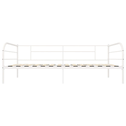 Tagesbett-Rahmen Weiß Metall 90×200 cm