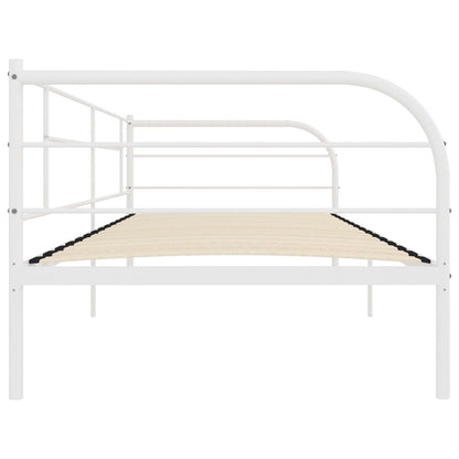 Tagesbett-Rahmen Weiß Metall 90×200 cm