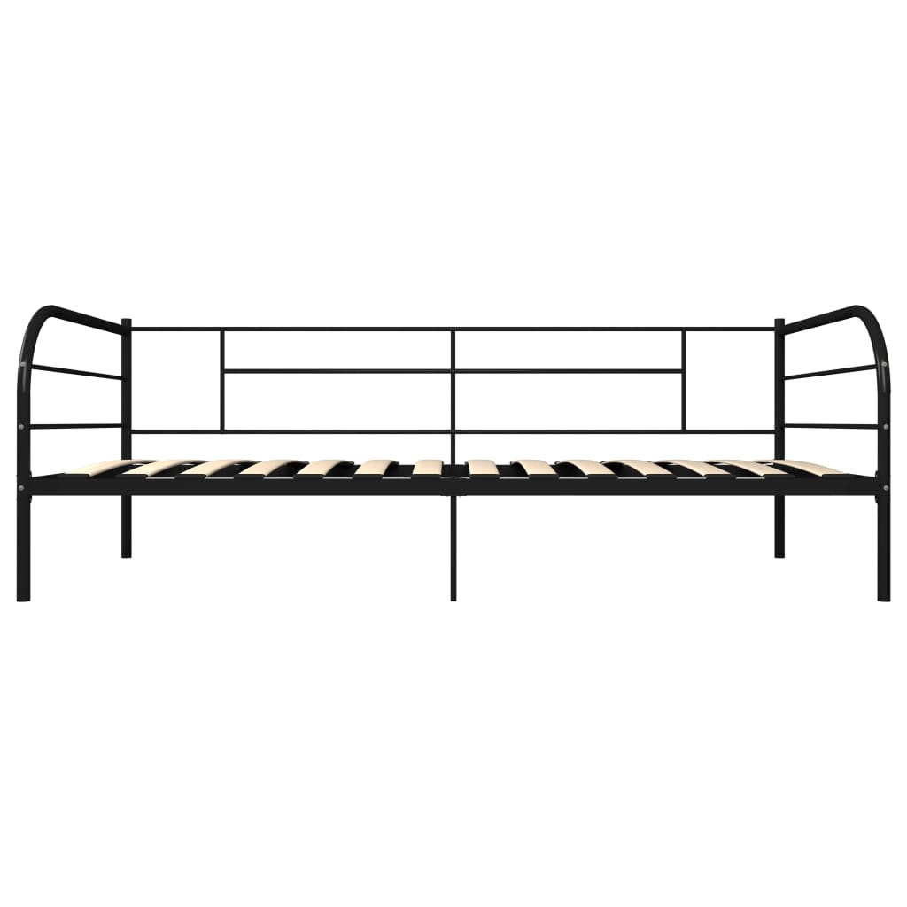 Tagesbett-Rahmen Schwarz Metall 90×200 cm
