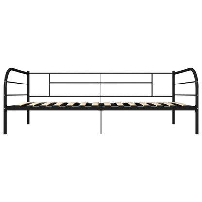 Tagesbett-Rahmen Schwarz Metall 90×200 cm