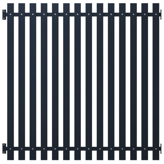 Zaunelement Anthrazit 178 x 170 cm Pulverbeschichteter Stahl