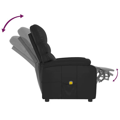 Massagesessel Schwarz Kunstleder