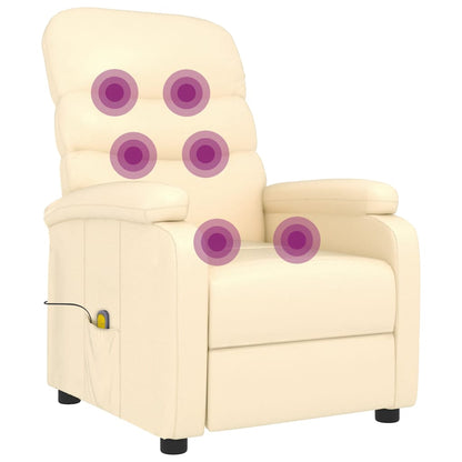 Massagesessel Creme Kunstleder