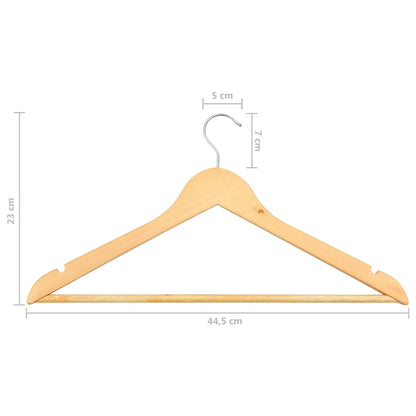 20 Stk. Kleiderbügel-Set Rutschfest Hartholz