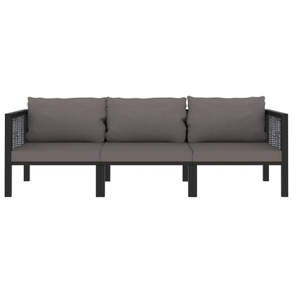 3-personers sofa med hynde antracit polyrattan