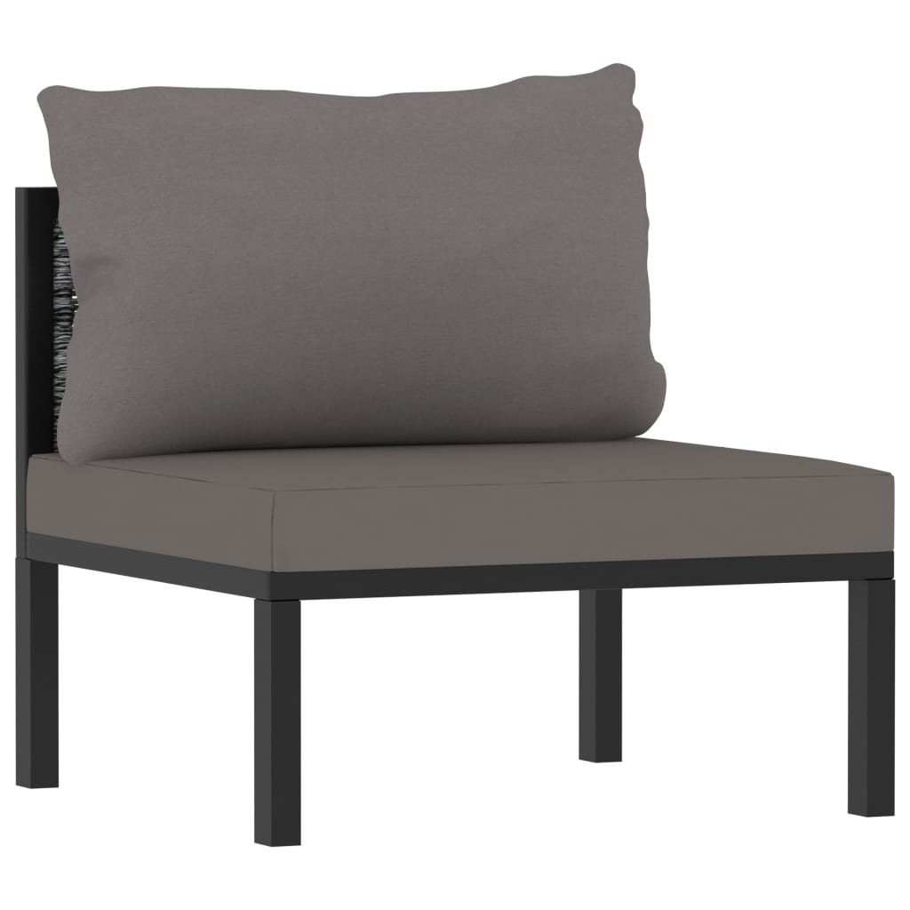 3-personers sofa med hynde antracit polyrattan