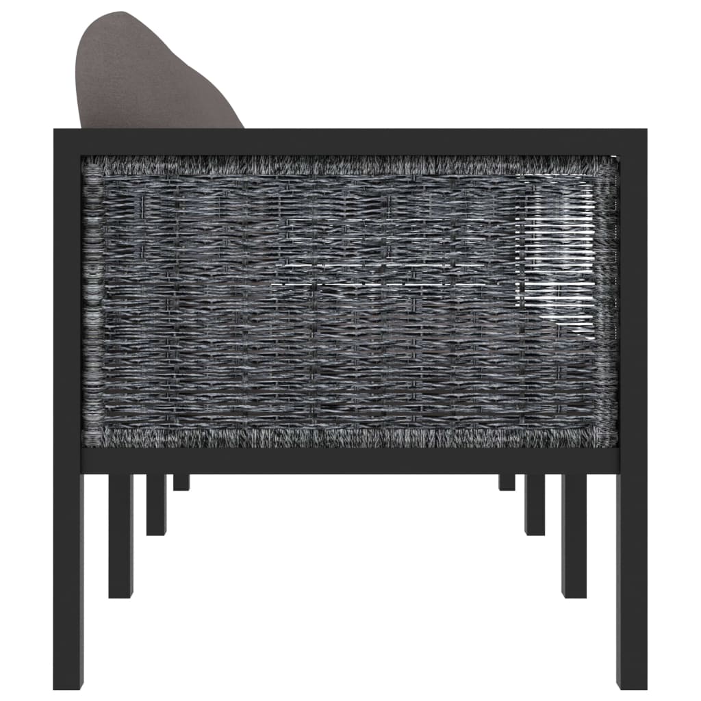 3-personers sofa med hynde antracit polyrattan