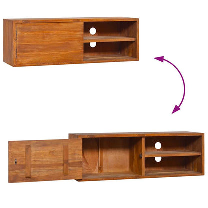 Wand-TV-Schrank 90x30x30 cm Teak Massivholz