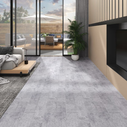 PVC-Fliesen 4,46 m² 3 mm Selbstklebend Zementgrau