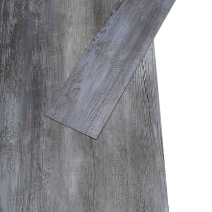 PVC-Fliesen 4,46 m² 3 mm Selbstklebend Glänzend Grau