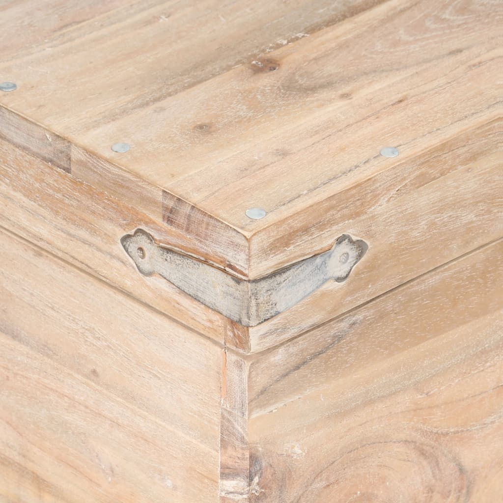 Truhe 40x40x40 cm Akazie Massivholz