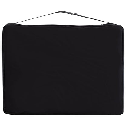 Massageliege Klappbar 3-Zonen Aluminiumgestell Schwarz Beige