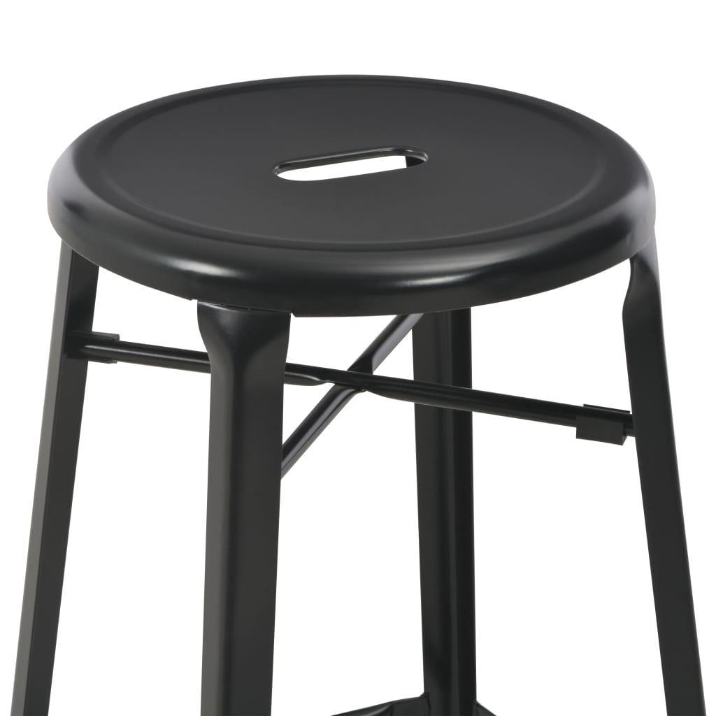 Barhocker 6 Stk. Schwarz Stahl