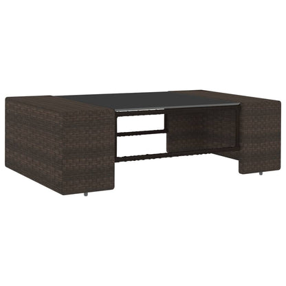 7-tlg. Garten-Lounge-Set Poly Rattan Braun