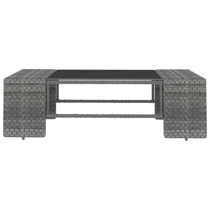 8-tlg. Garten-Lounge-Set Poly Rattan Grau