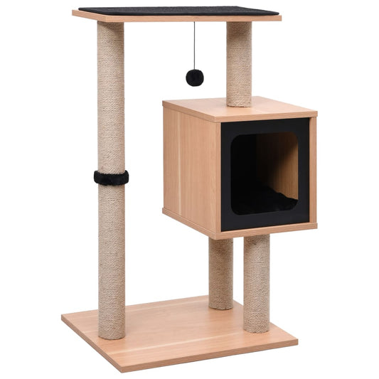 Kattekradsestolpe med sisal kradsemåtte 82 cm