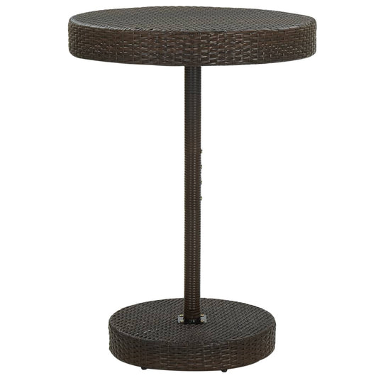Gartentisch Braun 75,5x106 cm Poly Rattan