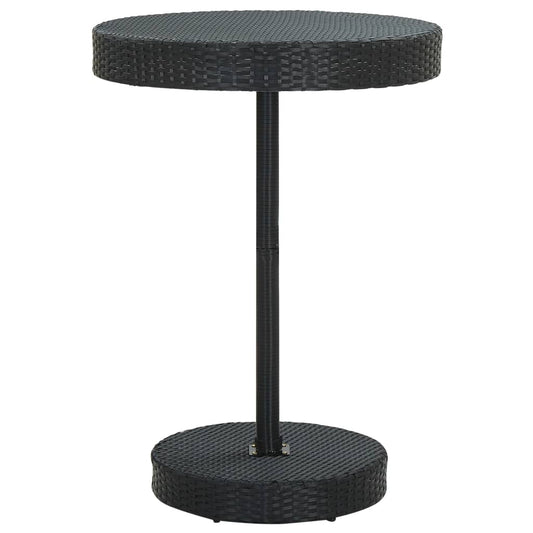 Gartentisch Schwarz 75,5x106 cm Poly Rattan