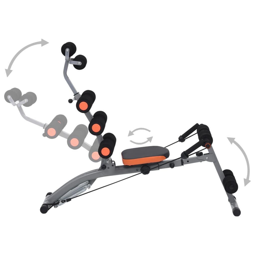 Bauchtrainer in L-Form mit Elastischen Bändern