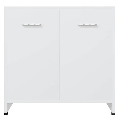 Badezimmerschrank Weiß 60x33x61 cm Holzwerkstoff