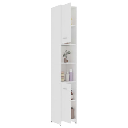 Badezimmerschrank Weiß 30x30x183,5 cm Holzwerkstoff