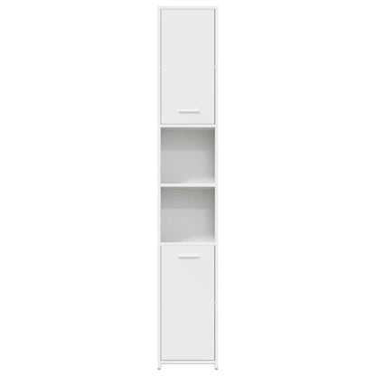 Badezimmerschrank Weiß 30x30x183,5 cm Holzwerkstoff