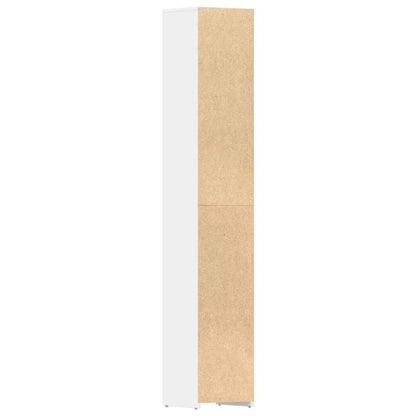 Badezimmerschrank Weiß 30x30x183,5 cm Holzwerkstoff
