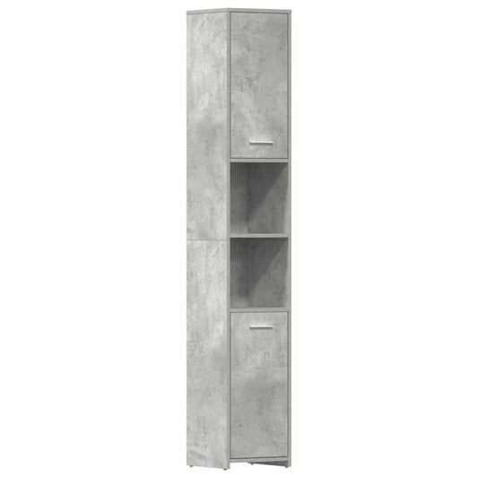 Badeværelsesskab Beton Grå 30x30x183,5 cm Træ Materiale
