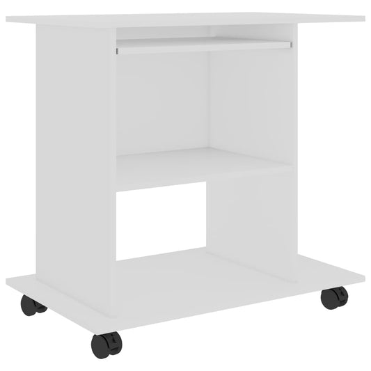 Schreibtisch Weiß 80x50x75 cm Holzwerkstoff