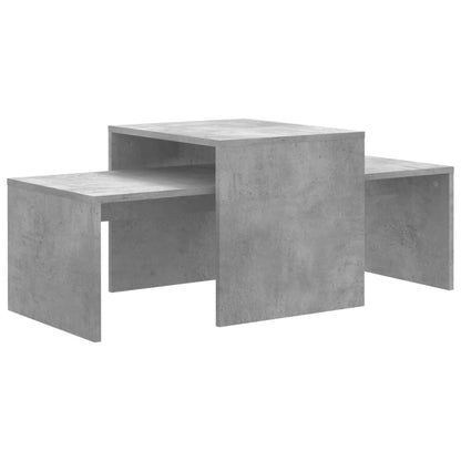 Couchtisch-Set Betongrau 100x48x40 cm Holzwerkstoff
