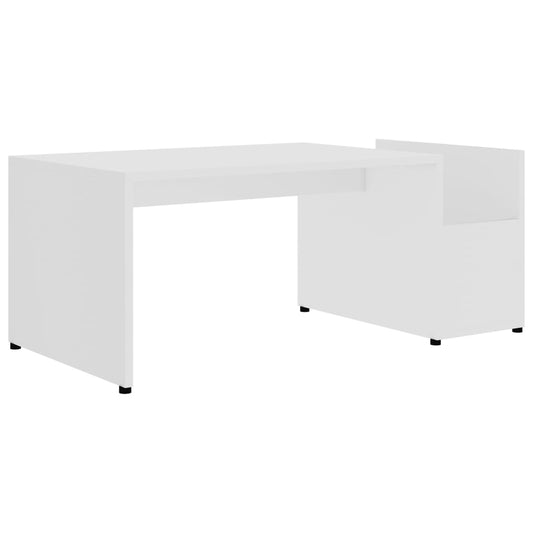 Sofabord Hvid 90x45x35 cm Træ Materiale