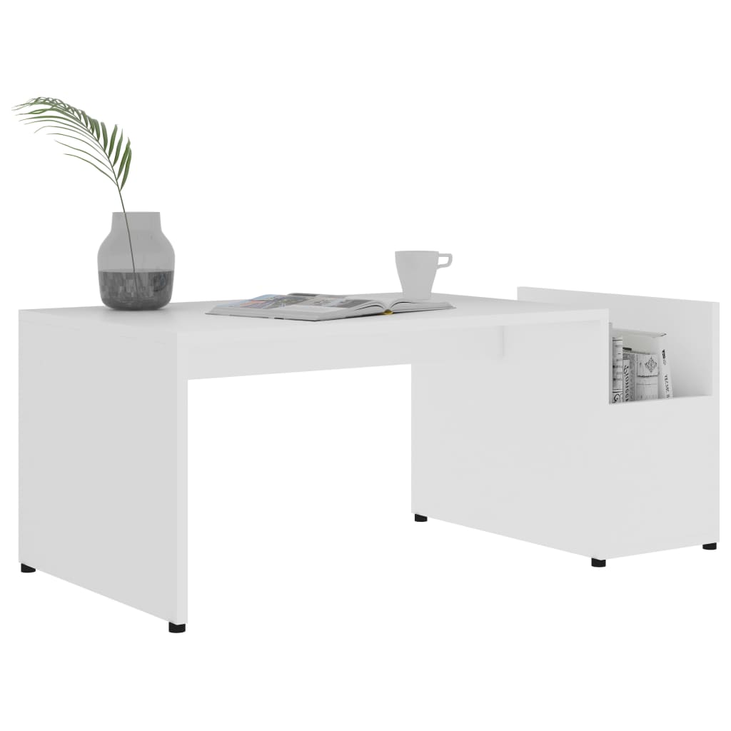 Sofabord Hvid 90x45x35 cm Træ Materiale