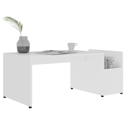 Sofabord Hvid 90x45x35 cm Træ Materiale