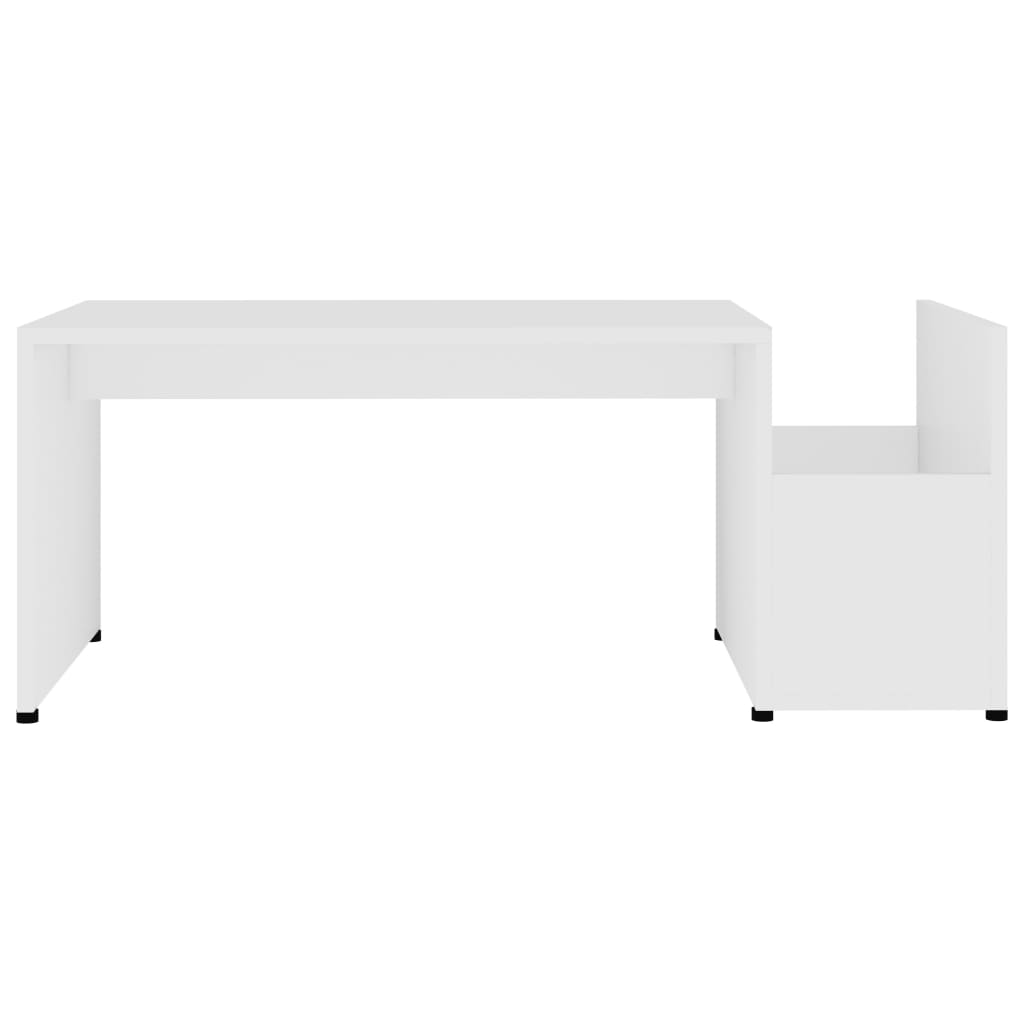 Sofabord Hvid 90x45x35 cm Træ Materiale