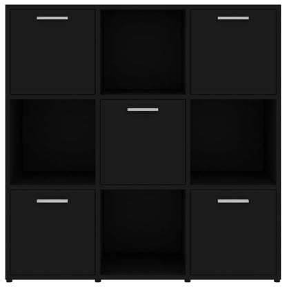 Bücherregal Schwarz 90x30x90 cm Holzwerkstoff