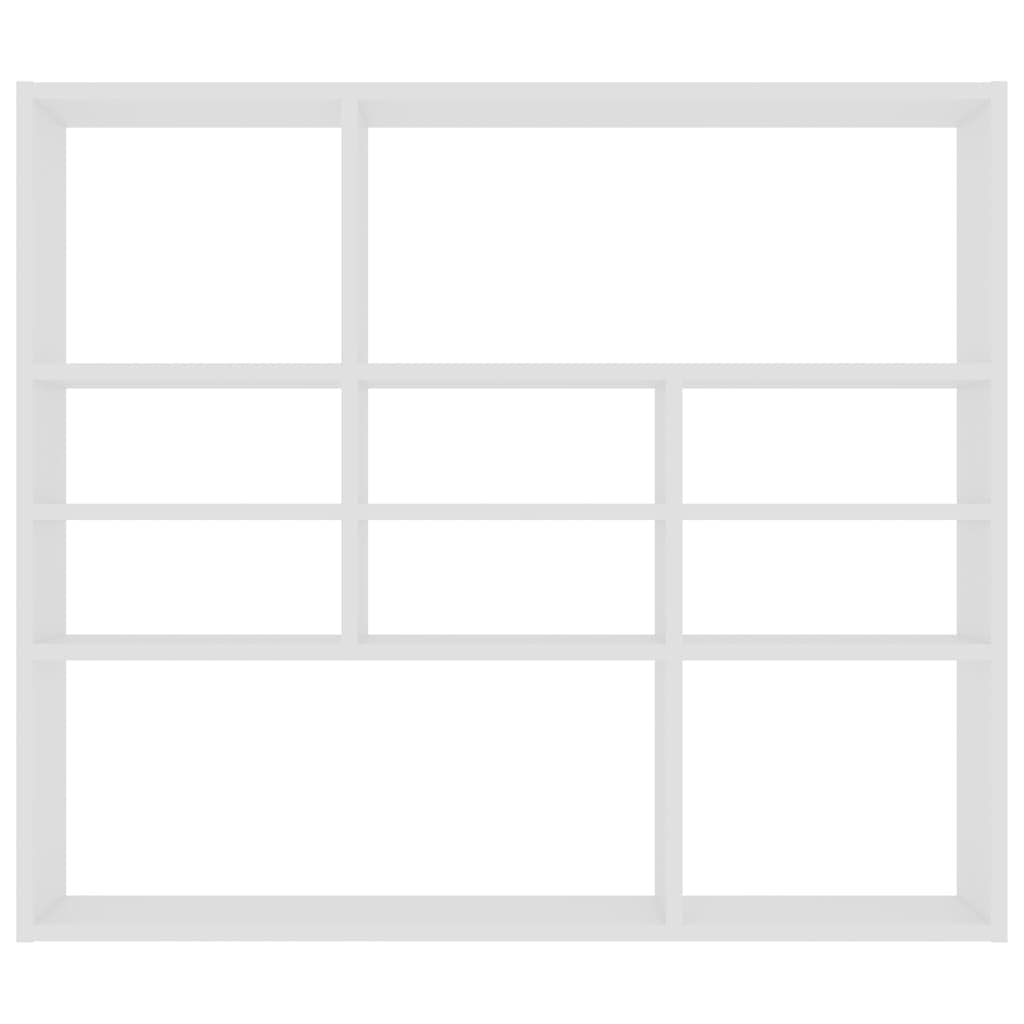 Wandregal Weiß 90x16x78 cm Holzwerkstoff