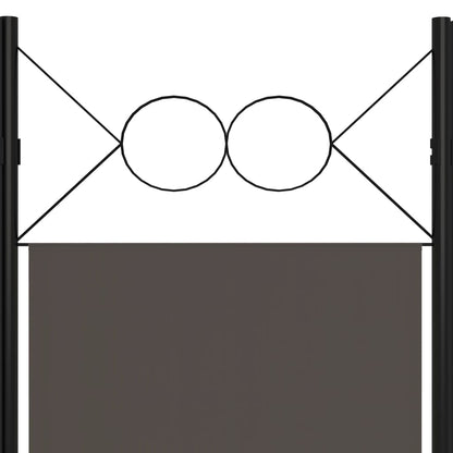 4-tlg. Raumteiler Anthrazit 160 x 180 cm