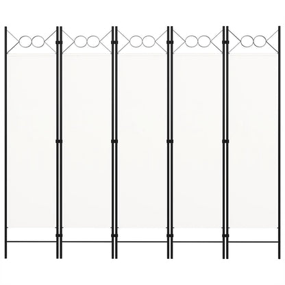 5-tlg. Raumteiler Weiß 200x180 cm