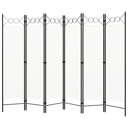 6-tlg. Raumteiler Weiß 240x180 cm