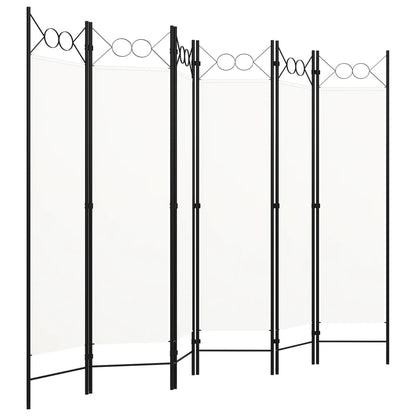 6-tlg. Raumteiler Weiß 240x180 cm
