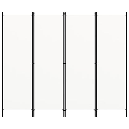 4-tlg. Raumteiler Weiß 200x180 cm