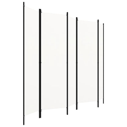 5-tlg. Raumteiler Weiß 250x180 cm